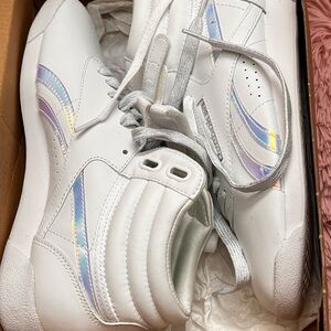 Reebok White Holographic Sneakers